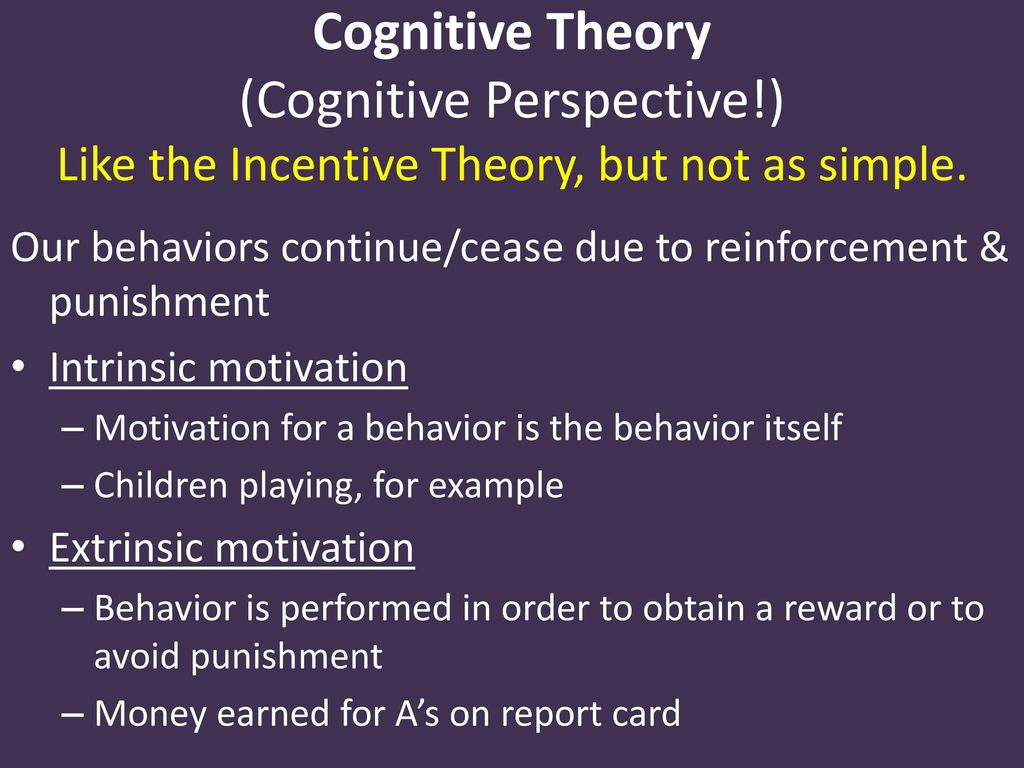 Cognitive approach to discount motivation